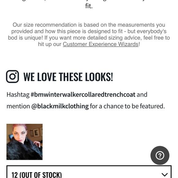 Blackmilk “WINTER WALKER COLLARED TRENCH COAT” SIZE 8 US/12 AUST NWT - Picture 11 of 16